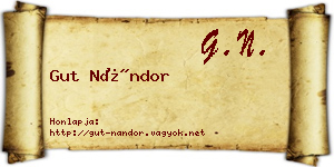 Gut Nándor névjegykártya
