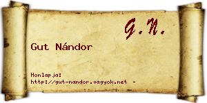 Gut Nándor névjegykártya